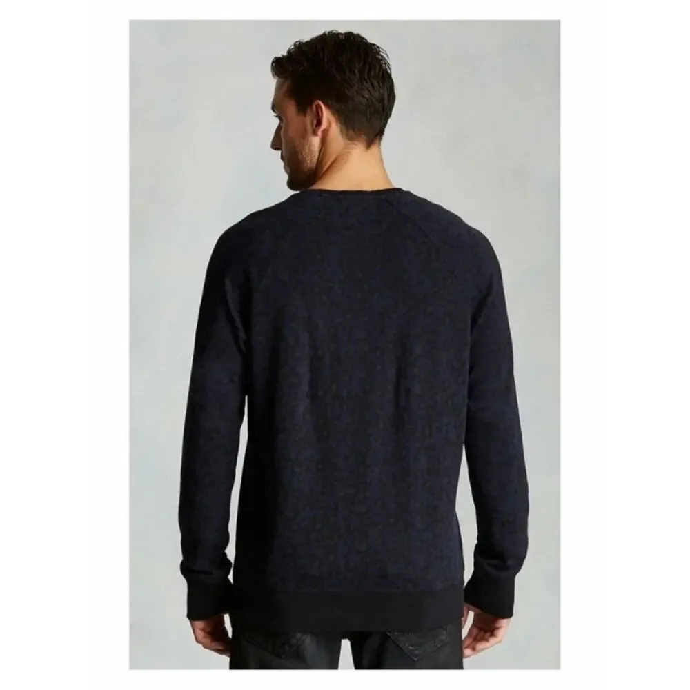 True Religion Raglan crew neck leopard sweatshirt sweater Red tawny M